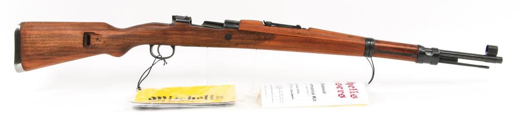 YUGOSLAVIAN ZASTAVA MODEL 48A 8mm RIFLE: YUGOSLAVIAN ZASTAVA MODEL 48A 8mm RIFLE Yugoslavian made Zastava M48A 8mm mauser rifle. Mitchell's Mausers Collector Grade Mauser Rifle, in box, with accessories. Includes leather ammo pouch, bayonet 