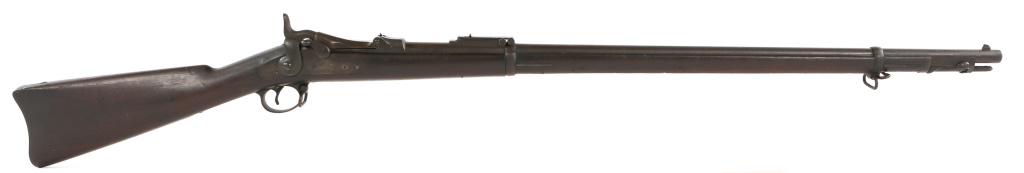 1891 US SPRINGFIELD MODEL 1884 .45-70 GOVT RIFLE: 1891 US SPRINGFIELD MODEL 1884 .45-70 GOVT RIFLE "SWP" inspector's cartouche, dated 1891. "37" stamped on top of buttstock. Includes ramrod bayonet. Caliber / Gauge: .45-70 Govt Barrel Length: 32" Ser