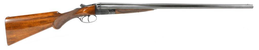BELGIAN RAUCHLOS BESCHOSSEN 16 GAUGE SBS SHOTGUN: BELGIAN RAUCHLOS BESCHOSSEN 16 GAUGE SBS SHOTGUN Belgian Rauchlos Beschossen 16 gauge side by side shotgun. Leige mark on receiver under barrel. Left barrel reads: "choke bore." Caliber / Gauge: 16 GA