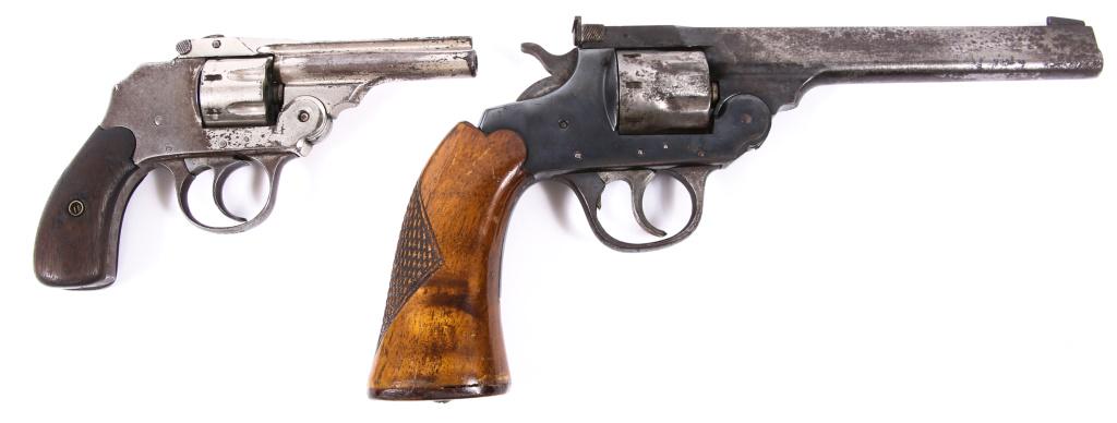 IVER JOHNSON TOP BREAK REVOLVER LOT OF 2: IVER JOHNSON TOP BREAK REVOLVER LOT OF 2 Super Shot sealed eight, top break .22 caliber revolver, and seven shot, top break .22 caliber revolver. Caliber / Gauge: .22 Barrel Length: 3" & 6" Serial Num