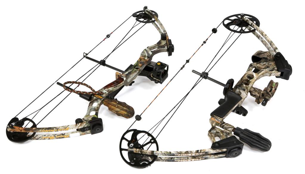 MATTHEWS & PARKER BOWS COMPOUND BOW - LOT OF 2: MATTHEWS & PARKER BOWS COMPOUND BOW - LOT OF 2 Left handed compound bows: Matthews Mission & Parker Bows Lightning. Size: 55-65lb draw weight