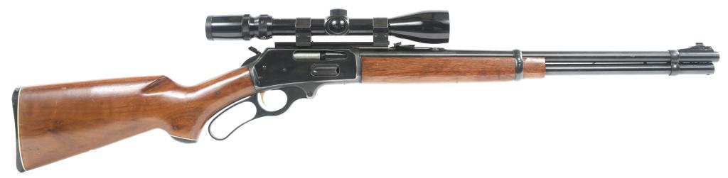 MARLIN MODEL 336 .35 REM CARBINE WITH SCOPE: MARLIN MODEL 336 .35 REM CARBINE WITH SCOPE Marlin model 336 .35 Rem lever-action carbine with Bushnell 3x-9x Banner scope. Caliber / Gauge: .35 Rem Barrel Length: 20" Serial Number: 26132593
