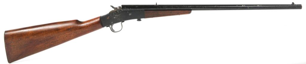 REMINGTON IMPROVED MODEL 6 .22 CALIBER RIFLE: REMINGTON IMPROVED MODEL 6 .22 CALIBER RIFLE Remington Improved Model 6 .22 caliber falling block rifle. .22 Short, long, and long rifle. Walnut stock. Metal surfaces painted black, with some use mark