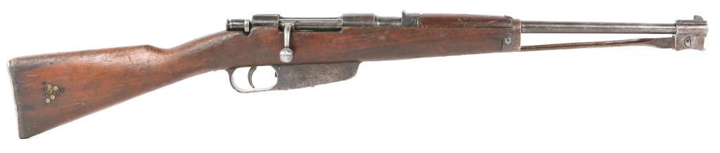 WWII ITALIAN GARDONE MODEL 38 6.5mm CARBINE: WWII ITALIAN GARDONE MODEL 38 6.5mm CARBINE WWII Italian Gardone model M38 6.5mm carbine. Imported by CAI. Folding bayonet. Barrel reads: "940XVIII Gardone VT QC7043." Caliber / Gauge: 6.5mm Barrel Le
