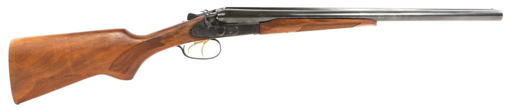RUSSIAN BAIKAL MODEL MP-43KH 12 GA COACH SHOTGUN: RUSSIAN BAIKAL MODEL MP-43KH 12 GA COACH SHOTGUN Russian Baikal model MP-43KH 12 gauge hammer coach shotgun. 20" barrels. Removable choke. 2.75" chamber. Imported by USSG. Flat surfaces near barrel lu