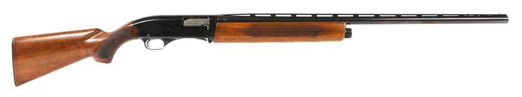 WINCHESTER MODEL 1400 MKII 12 GAUGE SHOTGUN: WINCHESTER MODEL 1400 MKII 12 GAUGE SHOTGUN Winchester model 1400 MKII 12 gauge auto loading shotgun. Engraving to wood fore grip and stock. WP Oval proof marks to barrel and receiver. Caliber / Gauge