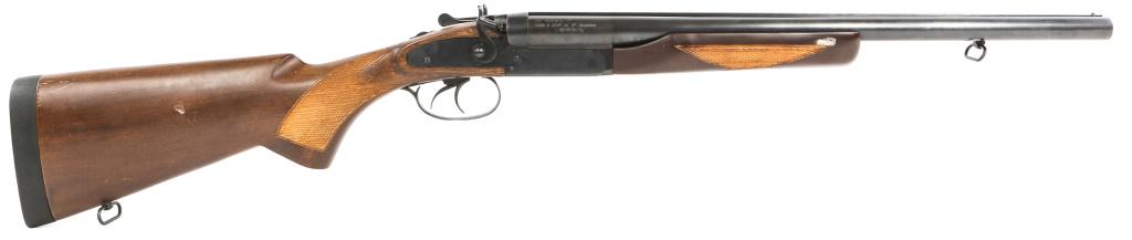 ZHONGZHOU MODEL JW-2000 12 GA COACH SHOTGUN: ZHONGZHOU MODEL JW-2000 12 GA COACH SHOTGUN Chinese Zhongzhou Machine Works model JW-2000 12 gauge side-by-side hammer coach shotgun. 20" barrel. 2.75-3" chamber. Matching serial numbers on receiver a