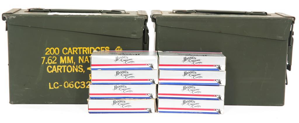 AMMO CAN 1000+ RDS .223 REMINGTON AMMUNITION: AMMO CAN 1000+ RDS .223 REMINGTON AMMUNITION Two ammo cans of 1100+ rounds of mixed brand Georgia Arms & Hansen .223 Rem. ammunition. Caliber / Gauge: .223 Rem
