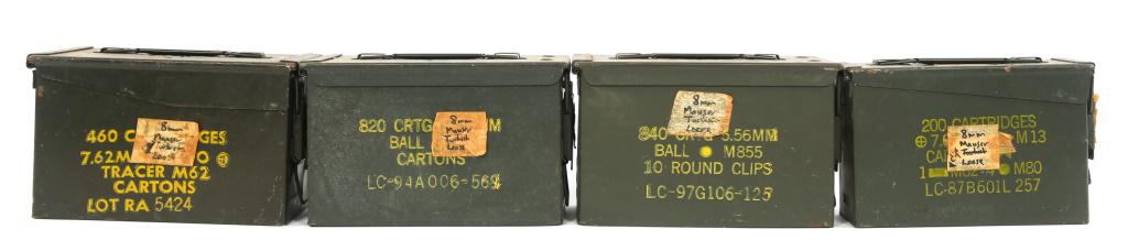 AMMO CAN TURKISH 8mm MAUSER AMMUNITION 94+LBS: AMMO CAN TURKISH 8mm MAUSER AMMUNITION 94+LBS 4 ammo cans / 94+lbs of Turkish 8mm Mauser ammunition. Caliber / Gauge: 8mm