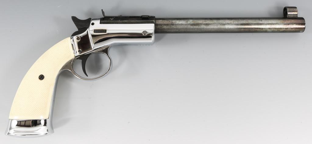HAWES FIREARMS SINGLE SHOT .22 LR TIP UP PISTOL: HAWES FIREARMS SINGLE SHOT .22 LR TIP UP PISTOL German Hawes Firearms single shot .22 LR caliber pistol. Caliber / Gauge: .22 LR Barrel Length: 8" Serial Number: 48903