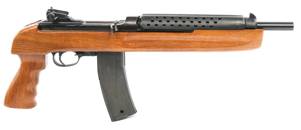 IVER JOHNSON MODEL SUPER ENFORCER .30 CAL PISTOL: IVER JOHNSON MODEL SUPER ENFORCER .30 CAL PISTOL 1983-1991 Iver Johnson model Super Enforcer .30 caliber pistol. Walnut stock. Barrel shroud. 10.25" barrel. Receiver reads: "US Carbine Cal. 30 M1." Re