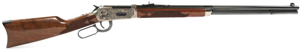 WINCHESTER M1894 O.F. WINCHESTER HIGH GRADE RIFLE: WINCHESTER M1894 O.F. WINCHESTER HIGH GRADE RIFLE Miroku made Winchester Model 1894 Oliver F. Winchester High Grade 200th anniversary, engraved lever action .30-30 caliber rifle. Walnut stock with glo