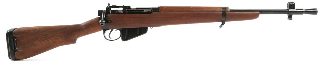 1945 BRITISH ENFIELD No5 MKI ROF JUNGLE CARBINE: 1945 BRITISH ENFIELD No5 MKI ROF JUNGLE CARBINE 1945 WWII British Enfield No. 5 MK I ROF (F) .303 caliber jungle carbine. "ENGLAND (broad arrow)" stamped left side under safety lever. "NO5 MKI ROF(F)"