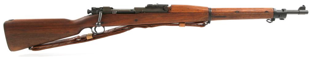 1942 WWII US SPRINGFIELD M1903 .30-06 SPR RIFLE: 1942 WWII US SPRINGFIELD M1903 .30-06 SPR RIFLE 1942 WWII US Springfield model 1903 .30-06 Spr rifle. Leather sling. Barrel reads: "SA 11-42" "AAL" rebuild stamp on left side stock."C" stamped in fron