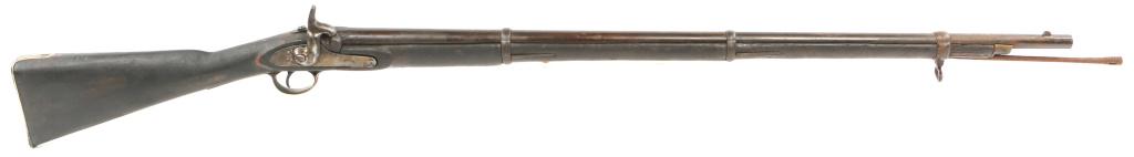 POTTS & HUNT PATTERN 1853 ENFIELD RIFLED MUSKET: POTTS & HUNT PATTERN 1853 ENFIELD RIFLED MUSKET Potts & Hunt Pattern 1853 .577 ball percussion rifled Enfield musket. Lockplate marked Potts & Hunt London. Proofed barrel. 55" total length. Caliber /