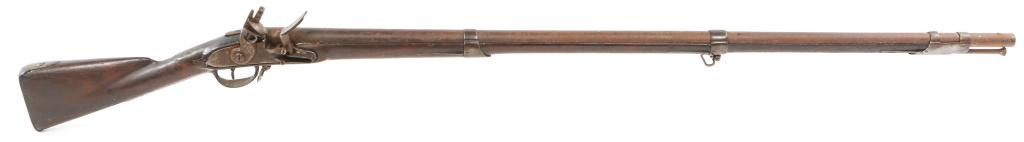 US SPRINGFIELD MODEL 1795 TYPE 1 FLINTLOCK RIFLE: US SPRINGFIELD MODEL 1795 TYPE 1 FLINTLOCK RIFLE Springfield Armory model 1795 Type 1 rifle. Lockplate dated 1811. Buttplate dated 1812. Proofed barrel. 58.5" total length. Caliber / Gauge: .69 Barrel