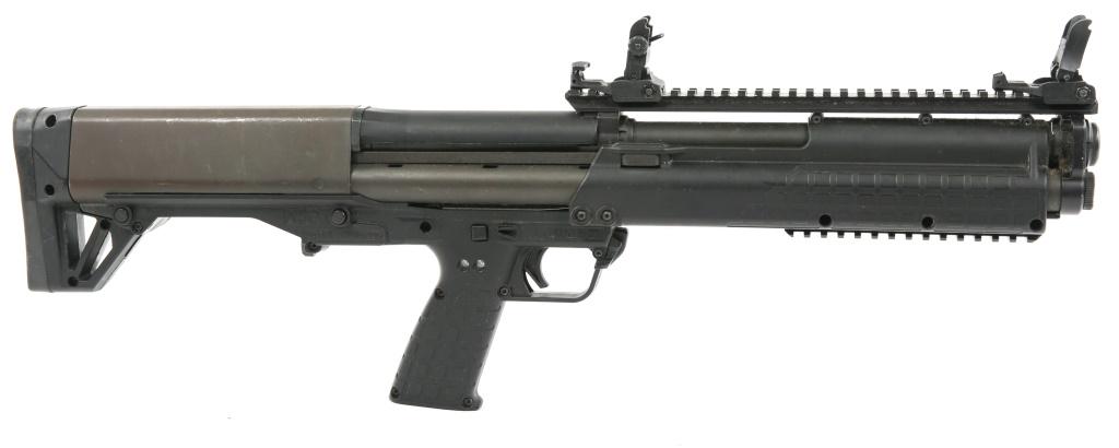 KELTEC MODEL KSG 12 GA SEMI-AUTO SHOTGUN: KELTEC MODEL KSG 12 GA SEMI-AUTO SHOTGUN KelTec model KSG 12 gauge semi-auto shotgun, in original box. Sling. Instruction manual. No magazine. Caliber / Gauge: 12 GA Barrel Length: 18.5" Serial Number