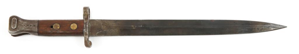 BRITISH LEE ENFIELD PATTERN 1888 MK I BAYONET: BRITISH LEE ENFIELD PATTERN 1888 MK I BAYONET British Lee Enfield pattern 1888 Mk I bayonet. Multiple stamps on both side of the ricasso. No scabbard. Blade Length: 12" Overall Length: 16.3/4"