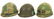 VIETNAM WAR US ARMY M1 COMBAT HELMET LOT OF 3