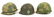 VIETNAM WAR US ARMY M1 COMBAT HELMET LOT OF 3 - 3