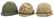 KOREA - VIETNAM US ARMY M1 COMBAT HELMET LOT OF 3