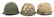 KOREA - VIETNAM US ARMY M1 COMBAT HELMET LOT OF 3 - 4