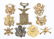 WWI - WWII US ARMY OFFICER EAGLE INSIGNIA & COLLAR