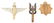 BRITISH COMMONWEALTH CAP BADGE INSIGNIA LOT OF 6 - 5