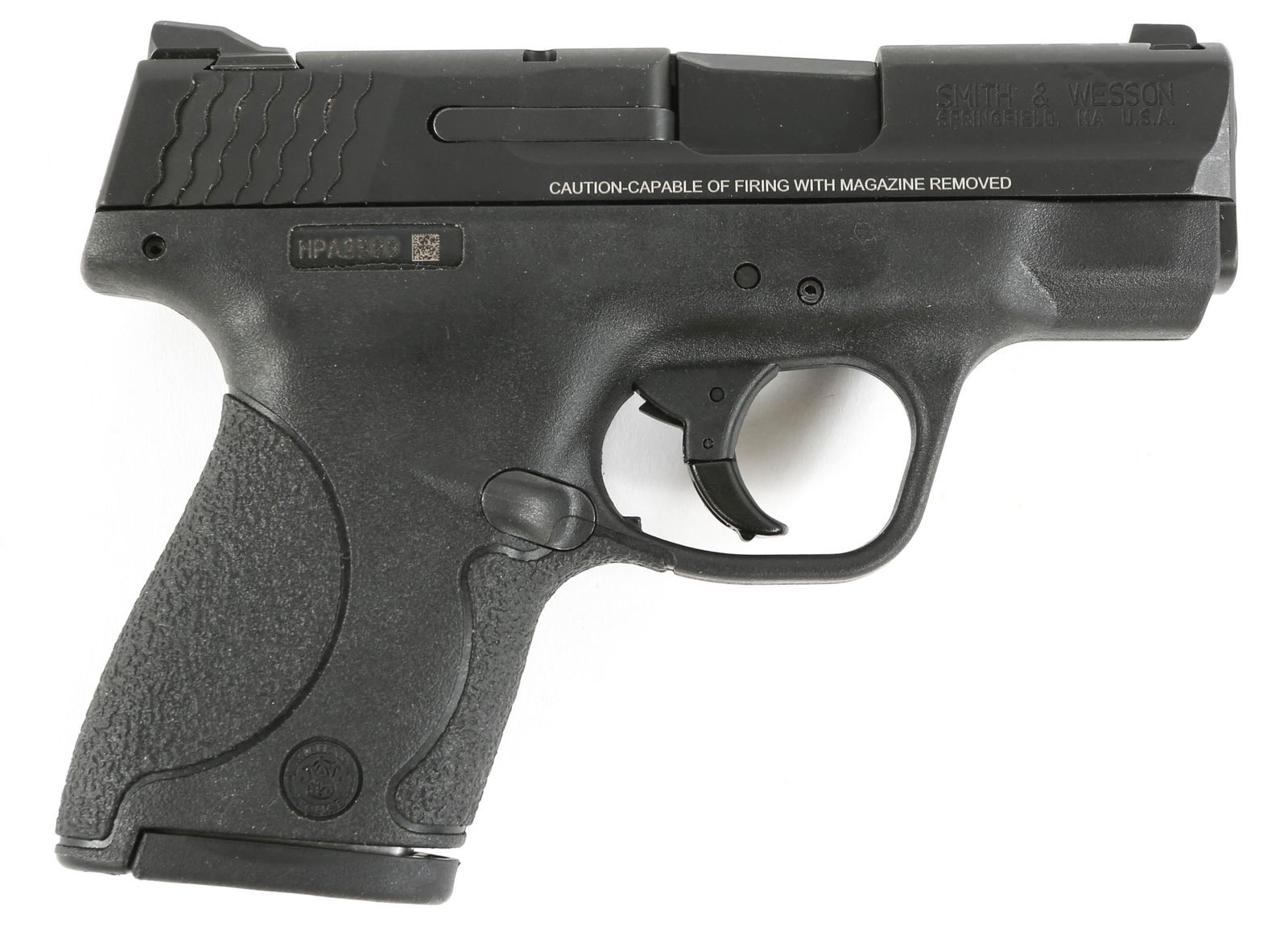 SMITH & WESSON MODEL M&P9 SHIELD 9mm PISTOL: SMITH & WESSON MODEL M&P9 SHIELD 9mm PISTOL Smith & Wesson model M&P9 Shield 9mm pistol, in original box with paperwork. Two magazines. Caliber / Gauge: 9mm Barrel Length: 3" Serial Number: HPA2399