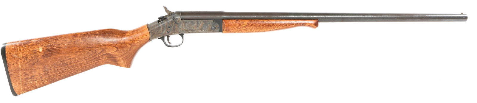 NEF PARDNER MODEL SBI 20 GAUGE BREAK-OVER SHOTGUN: NEF PARDNER MODEL SBI 20 GAUGE BREAK-OVER SHOTGUN New England Firearms Pardner Model SBI 20 gauge break-over single shot shotgun. 3" chamber. Modified choke. Wooden stock, and blued finish. Caliber /