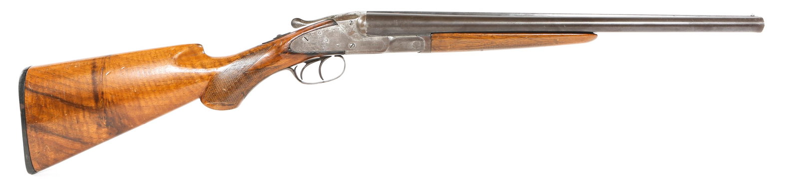 BAKER GUN CO. BATAVIA SPECIAL 16 GA SBS SHOTGUN: BAKER GUN CO. BATAVIA SPECIAL 16 GA SBS SHOTGUN Baker Gun Co. Batavia Special 16 gauge SBS breakover shotgun. 2.75" chamber. Choke bored. Barrels shortened to 18.125". Walnut stock and blued finish. M