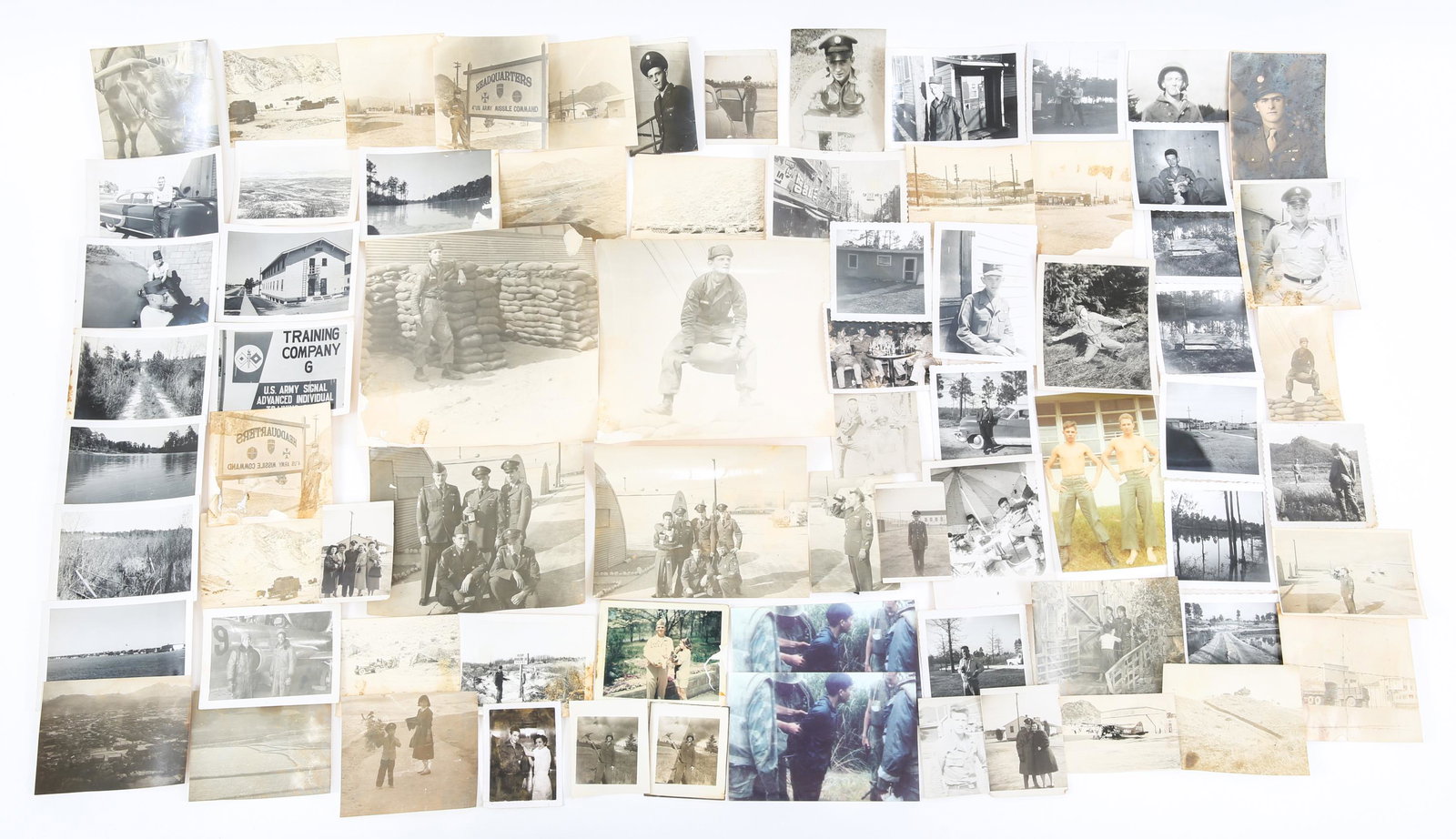 WWII KOREA VIETNAM US ARMED FORCES PHOTO LOT: WWII KOREA VIETNAM US ARMED FORCES PHOTO LOT Assorted photographs mostly black & white with some colored photos of various US armed forces branches and activities. Photos include: US Army signal advan