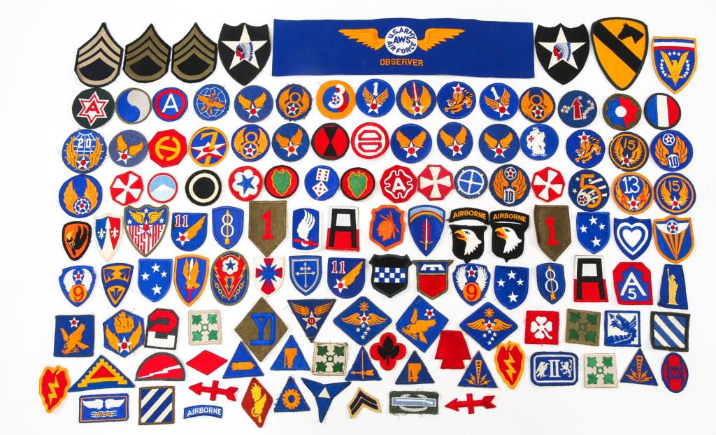 WWII - KOREA US ARMY SHOULDER PATCH LOT OF 125: WWII - KOREA US ARMY SHOULDER PATCH LOT OF 125 Lot of 125 World War II - Korea era US Army shoulder patches. Mixed lot of Infantry Division, Air force and more.