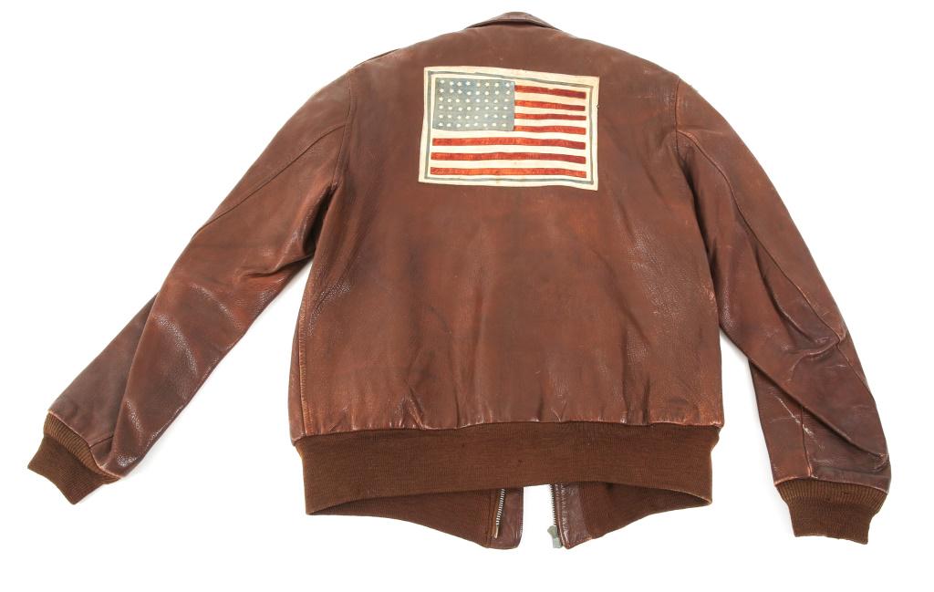 WWII 10th AAF 71st LIAISON SQ A2 FLIGHT JACKET: WWII 10th AAF 71st LIAISON SQ A2 FLIGHT JACKET WWII US Army 10th Air Force, 71st Liaison Squadron, 1st Liaison Group A2 leather flight jacket. Serial number " S0953 " stenciled on the linen. On the le