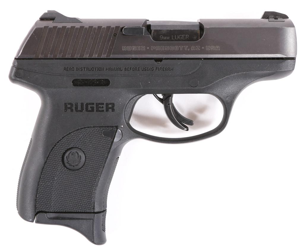 RUGER MODEL LC9s 9mm SUB COMPACT PISTOL: RUGER MODEL LC9s 9mm SUB COMPACT PISTOL Ruger model LC9s 9mm Sub Compact semi-automatic pistol. Pistol features parkerized slide, black synthetic frame, one magazine. Lot includes original factory box