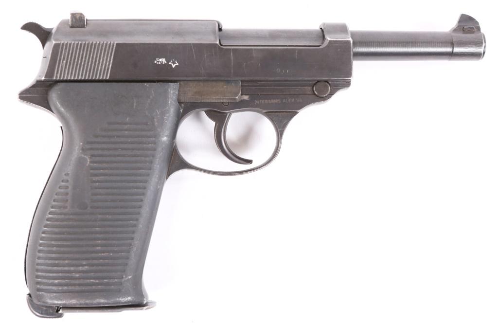 WWII FRENCH OCCUPATION "SVW 45" P.38 9mm PISTOL: WWII FRENCH OCCUPATION "SVW 45" P.38 9mm PISTOL WWII French occupation Mauser "SVW 45" model P.38 9mm semi-automatic pistol. This P.38 pistol was assembled by the French using German parts. Pistol fea