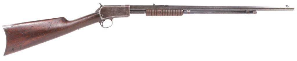 1904 WINCHESTER MODEL 1890 .22 LONG PUMP RIFLE: 1904 WINCHESTER MODEL 1890 .22 LONG PUMP RIFLE 1904 Winchester Model 1890 .22 Long Pump Rifle. The rifle features an octagonal barrel, magazine tube action and walnut stock. Caliber / Gauge: .22 Long 