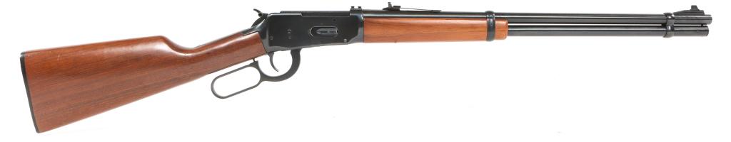 WINCHESTER MODEL 94AE .30-30 WIN RIFLE: WINCHESTER MODEL 94AE .30-30 WIN RIFLE Winchester model 94AE .30-30 Win lever-action rifle. Glossy walnut stock and blued finish. Thumb assist on hammer. Receiver drilled and tapped for scope mount. C
