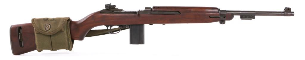 WWII US WINCHESTER / UNDERWOOD "WTA" M1 CARBINE: WWII US WINCHESTER / UNDERWOOD "WTA" M1 CARBINE WWII US Winchester / Underwood "WTA" marked .30 caliber M1 Carbine. Carbine features walnut low wood stock, 18" undated, "W" marked, one piece parkerize