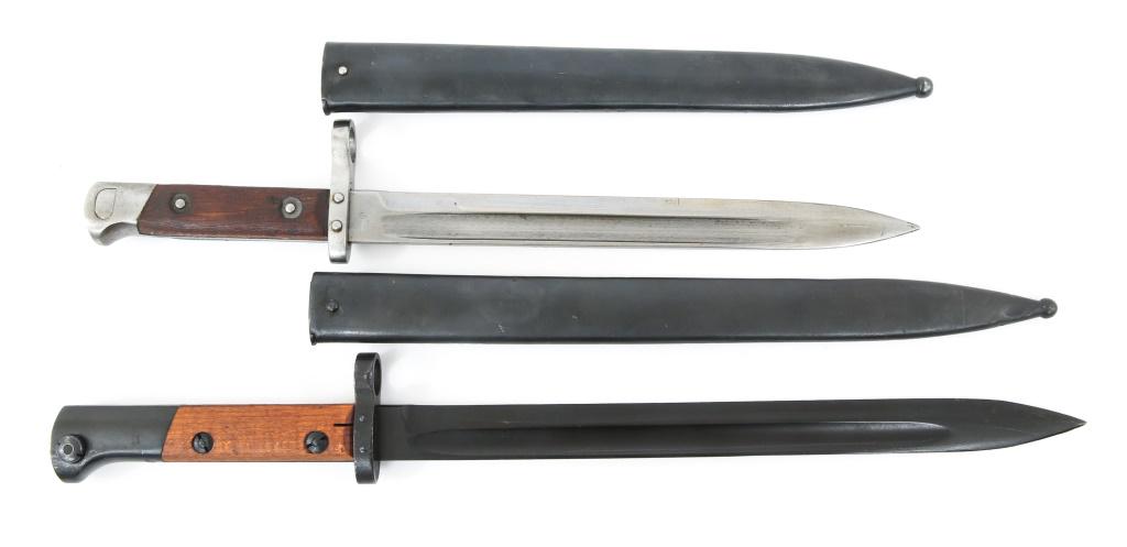 AUSTRO HUNGARIAN M1895 & CZECH VZ24 BAYONETS LOT: AUSTRO HUNGARIAN M1895 & CZECH VZ24 BAYONETS LOT 1- Austro-Hungarian M1895 bayonet marked "F.G. GY." on ricasso with faded Austrian Crest hallmark on other side. Crossguard hand marked "g4 10", hangin