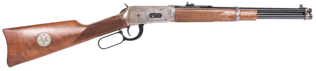 WINCHESTER M1894 LEGENDARY LAWMEN .30-30 CARBINE: WINCHESTER M1894 LEGENDARY LAWMEN .30-30 CARBINE Winchester model 1894 Legendary Lawmen .30-30 Win lever action Carbine, with original box. "Winchester Model 94 .30-30 Win" marked on the barrel. "Lege