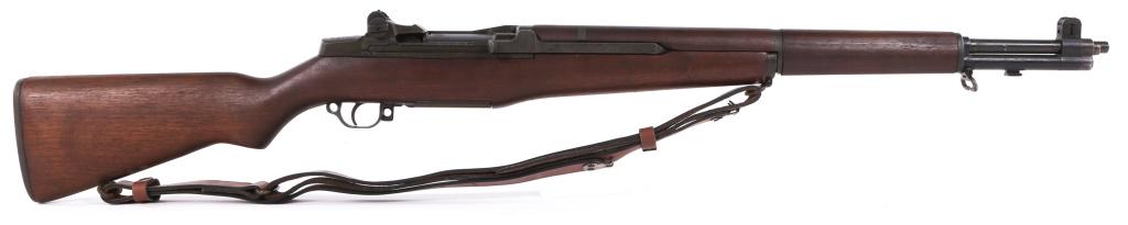 KOREAN WAR US H&R ARMS M1 GARAND .30-06 SPRG RIFLE: KOREAN WAR US H&R ARMS M1 GARAND .30-06 SPRG RIFLE Korean War US H&R Arms M1 Garand .30-06 Sprg semi-automatic rifle. Walnut stock. Parkerized finish. Modern leather sling. Bayonet lug. Barrel marked: