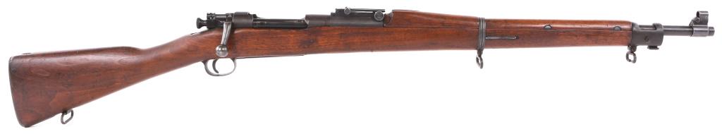 1942 WWII US REMINGTON M1903 .30-06 SPRG RIFLE: 1942 WWII US REMINGTON M1903 .30-06 SPRG RIFLE 1942 WWII US Remington model 1903 .30-06 Sprg bolt-action rifle. Walnut stock, blued finish, bayonet lug, sling mounts, front sight cover, and adjustable