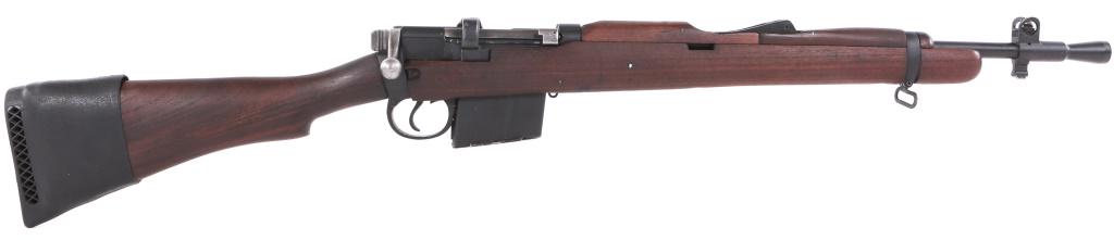 1966 BRITISH ISHAPORE MODEL 2A1 7.62x51mm RIFLE: 1966 BRITISH ISHAPORE MODEL 2A1 7.62x51mm RIFLE 1966 British Ishapore model 2A1 7.62x51mm bolt-action rifle. Walnut stock. One magazine. Matching serial numbers on barrel, receiver, and bolt. Pachmayr