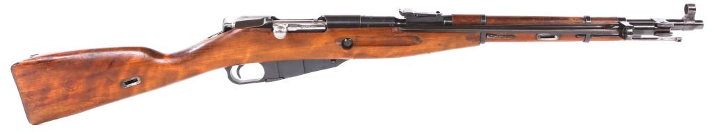 1946 IZHEVSK MOSIN NAGANT MODEL 44 7.62x54R RIFLE: 1946 IZHEVSK MOSIN NAGANT MODEL 44 7.62x54R RIFLE 1946 Izhevsk Mosin Nagant Model 44 7.62x54R Rifle. No visible import marks. "CCCP" cartouche on the rear stock along with two illegible cartouches. "A
