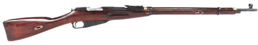 1942 WWII RUSSIAN IZHEVSK M91/30 7.62x54R RIFLE: 1942 WWII RUSSIAN IZHEVSK M91/30 7.62x54R RIFLE 1942 WWII Russian Izhevsk M91/30 7.62x54R bolt-action Rifle. Wooden stock. Blued finish. Matching serial numbers on buttplate, barrel and bolt. Re-arsen