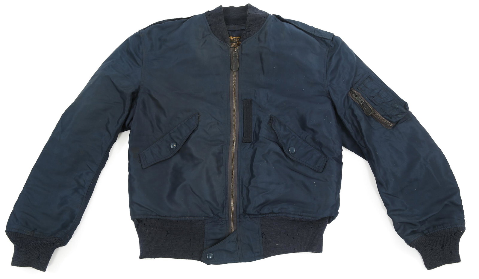 KOREAN WAR USAF PILOT TYPE L-2A LIGHT ZONE JACKET: KOREAN WAR USAF PILOT TYPE L-2A LIGHT ZONE JACKET Korean War, scarce USAF pilot Type L-2A light zone blue flight jacket. Size: 38