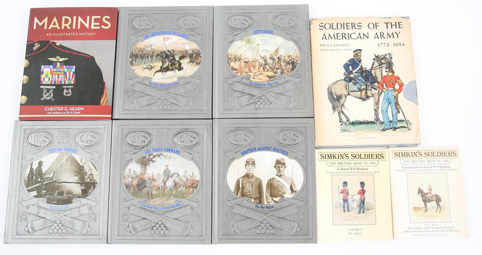 CIVIL WAR & BRITISH ARMY REFERENCE BOOKS LOT OF 9: CIVIL WAR & BRITISH ARMY REFERENCE BOOKS LOT OF 9 1- Gettysburg - The Confederate High Tide 2- The Shenandoah In Flames - The Valley Campaign of 1864. 3- Brother Against Brother - The War Begins 4- Le