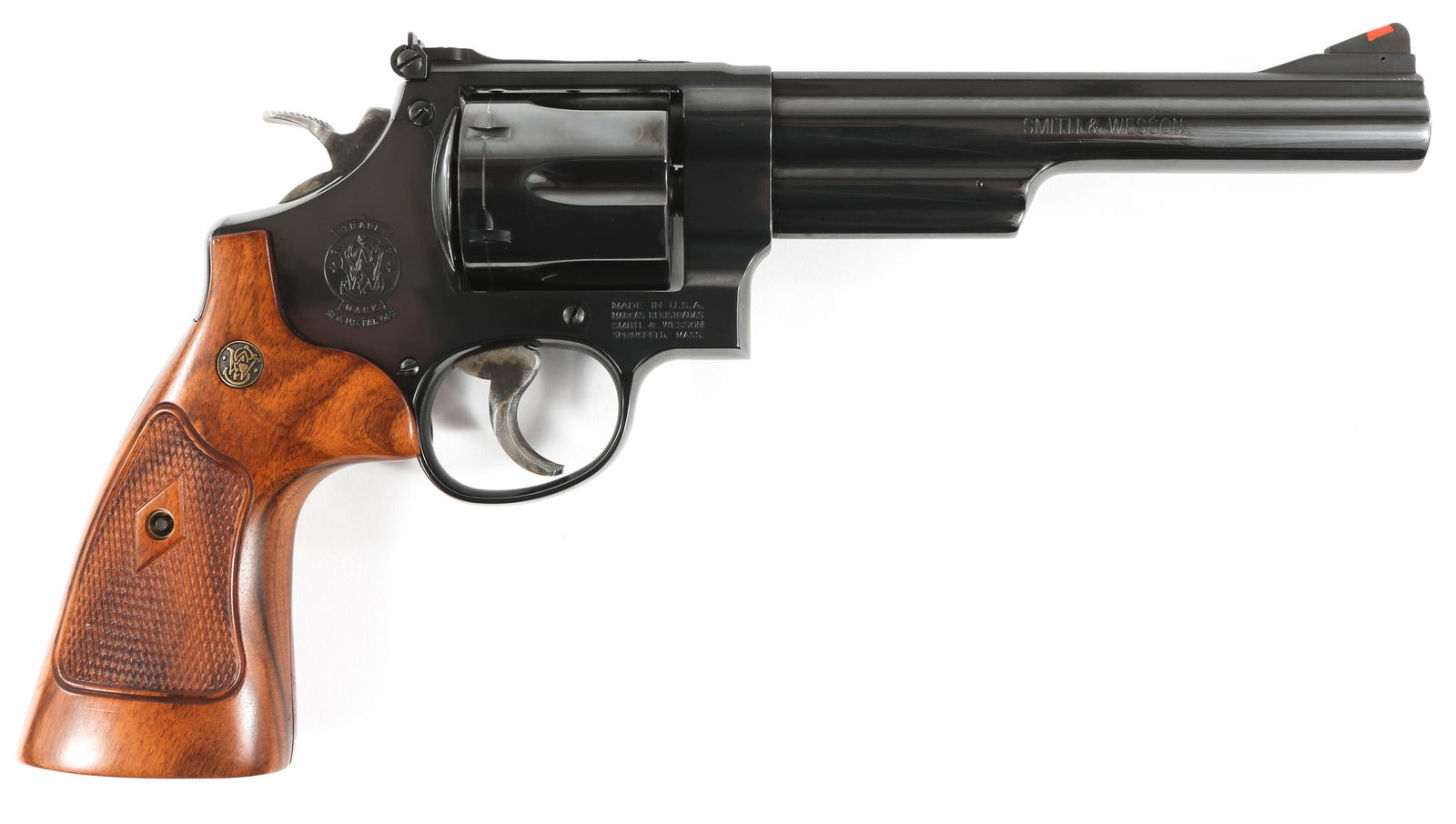 SMITH & WESSON MODEL 29-10 .44 MAGNUM DA REVOLVER: SMITH & WESSON MODEL 29-10 .44 MAGNUM DA REVOLVER Smith & Wesson Mod. 29-10 .44 Magnum Double Action Revolver. Barrel marked "Smith & Wesson" & ".44 Magnum". Blued finish. Marked crane. 6-round fluted