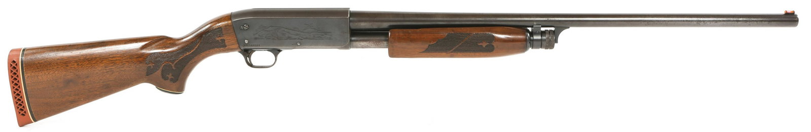 ITHACA MODEL 37 FEATHERLIGHT 12 GA SHOTGUN: ITHACA MODEL 37 FEATHERLIGHT 12 GA SHOTGUN Ithaca model 37 Featherlight 12 gauge pump-action shotgun. 2.75" chamber. Improved Cylinder choke. Checkered walnut stock, and blued finish. Duck, dog and ph